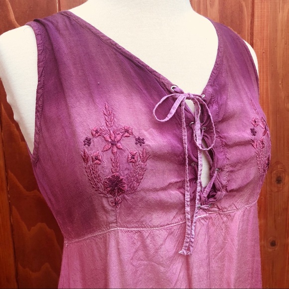 Plum purple rayon sundress - Picture 6 of 8